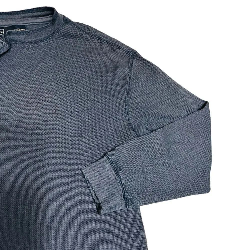 Route 66 Distressed Blue Henley - Picture 3 of 9